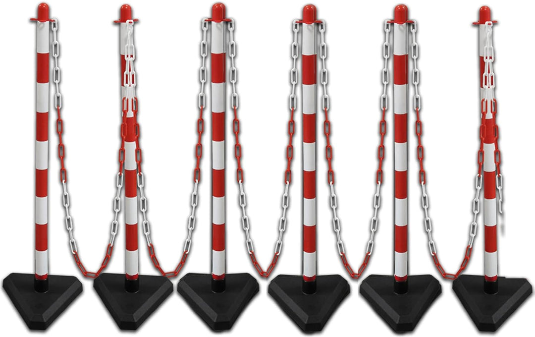 Moravia Kettenständer-Set Guarda rot-weiss (Kettenständer, Kunststoffkette, Verbindungsglieder, Einh