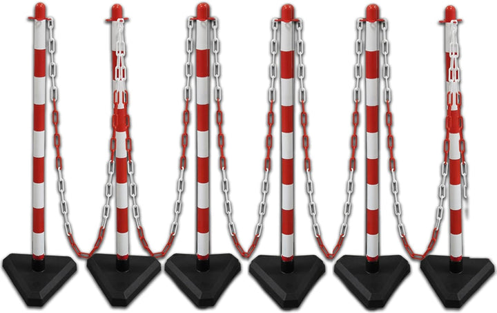 Moravia Kettenständer-Set Guarda rot-weiss (Kettenständer, Kunststoffkette, Verbindungsglieder, Einh