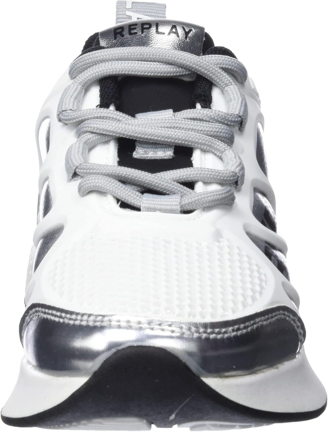 Replay Mädchen Maze Jr Sneaker 30 EU 125white Silver Black, 30 EU 125white Silver Black
