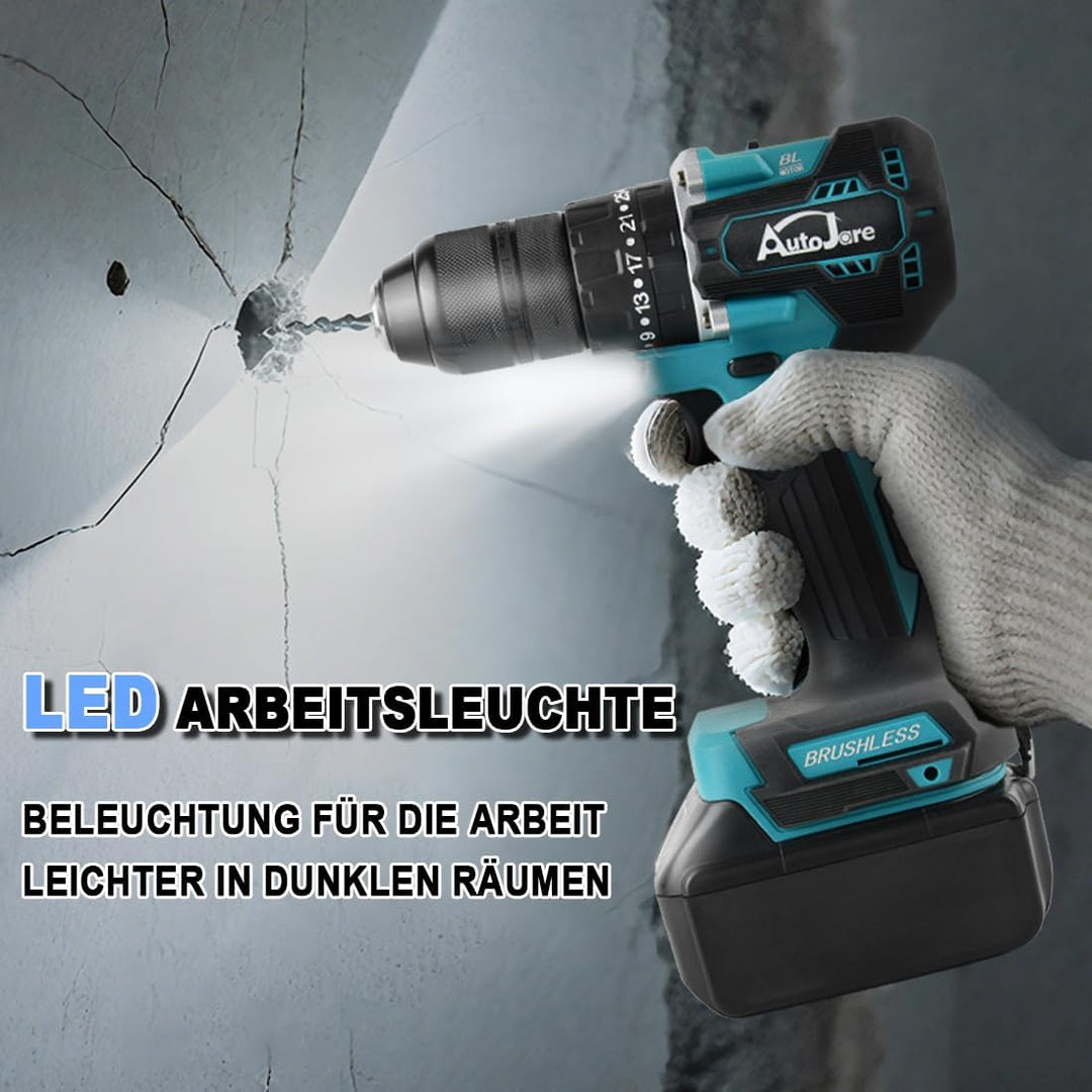 Akku Schlagbohrschrauber Kompatibel mit Makita 18V 13MM Bürstenloser Bohrschrauber 35+3 Drehmomentst