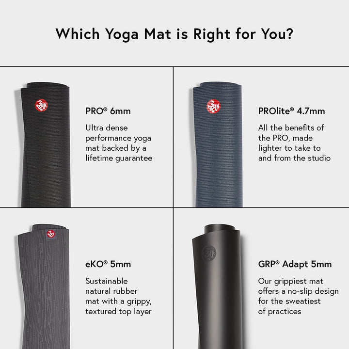 Manduka PRO Yoga and Pilates Mat Midnight 180cm x 66cm x 6mm, Midnight 180cm x 66cm x 6mm