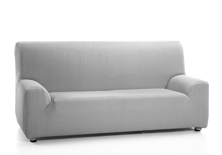 Martina Home Tunez Elastischer Sofabezug, Baumwolle Kunststoff, grau (Alma), 4-Sitzer (220 bis 260 c