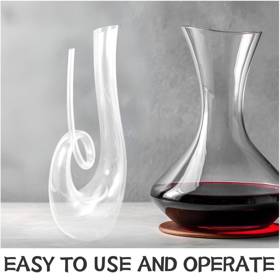 Alipis 1Stück Kreativer Weinbelüfter Aus Bleifreiem Kristallglas Eleganter Rotwein Dekanter Für Opti