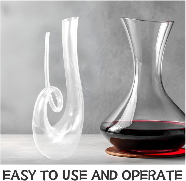 Alipis 1Stück Kreativer Weinbelüfter Aus Bleifreiem Kristallglas Eleganter Rotwein Dekanter Für Opti