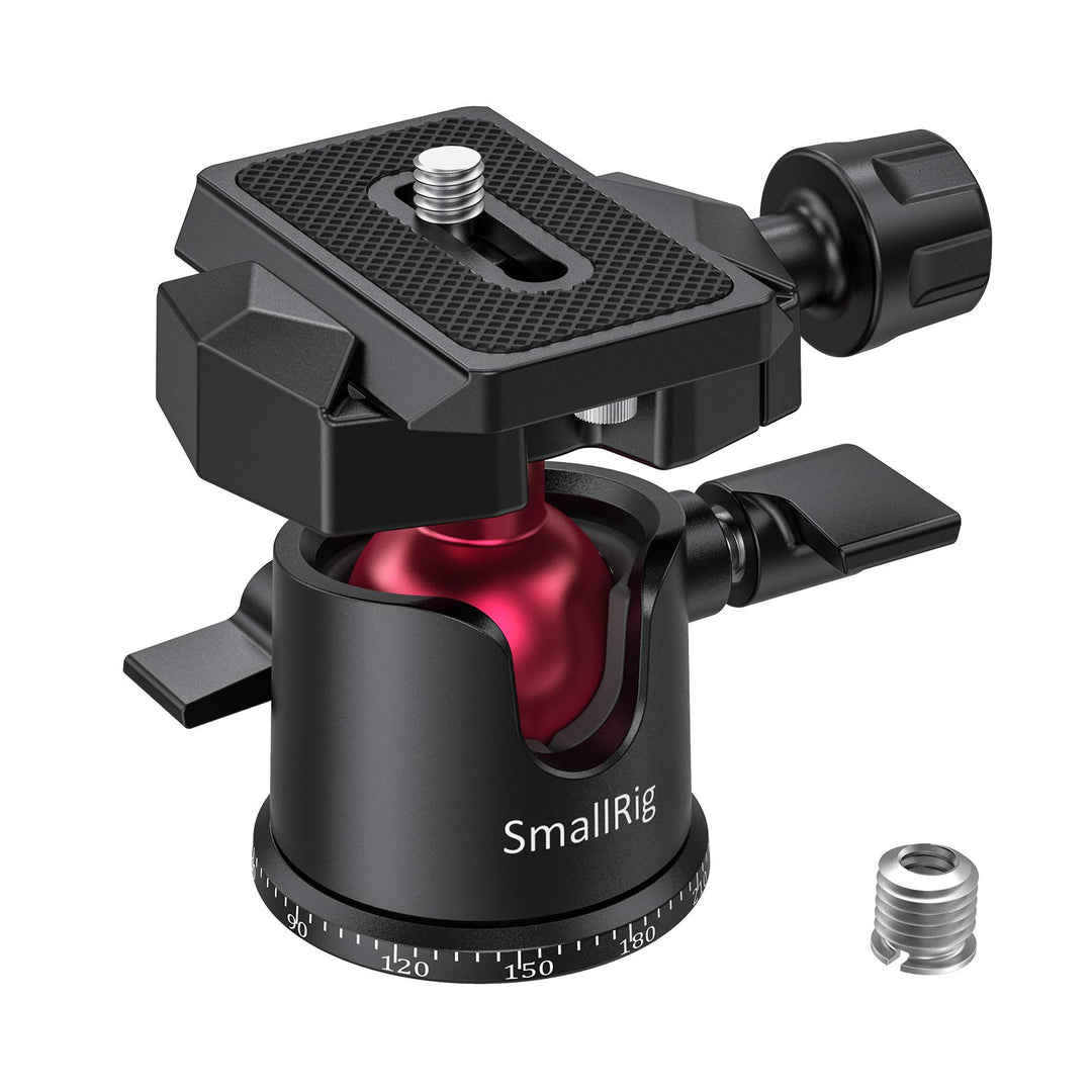 SMALLRIG Panorama kugelkopf stativkopf 360 ° drehbar, Stativkopf mit Schnellwechselplatte 1/4 Zoll S