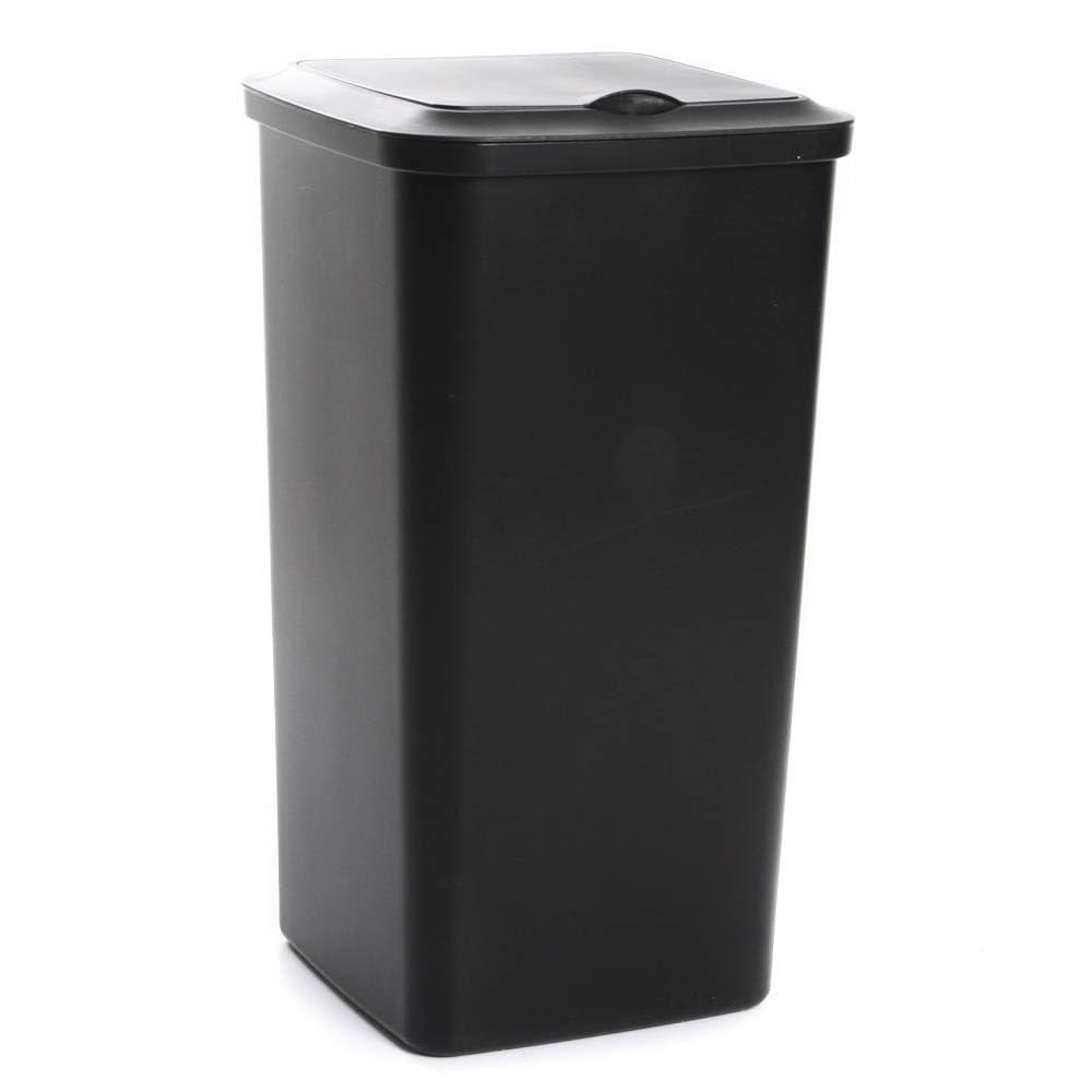 BirnePower Mülleimer Müllbehälter 24L Abfalleimer Biomülleimer mit Deckel Schwarz Papierkorb Abfallb