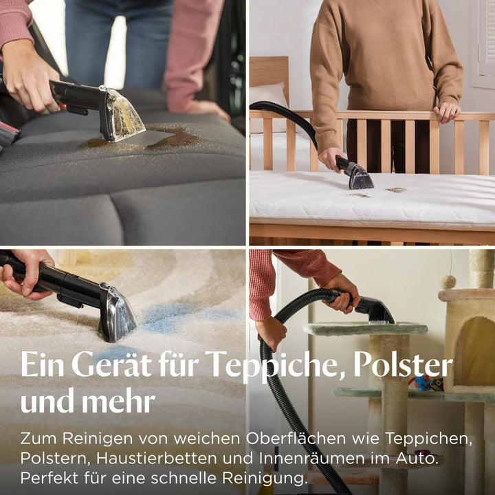 BISSELL SpotClean ProHeat Advanced Teppichreiniger und Polsterreiniger Gerät, Nasssauger und Waschsa