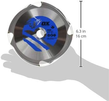 OX Fibre Cement Cutting Blade - 4 Teeth - 165/20mm, 165/20mm