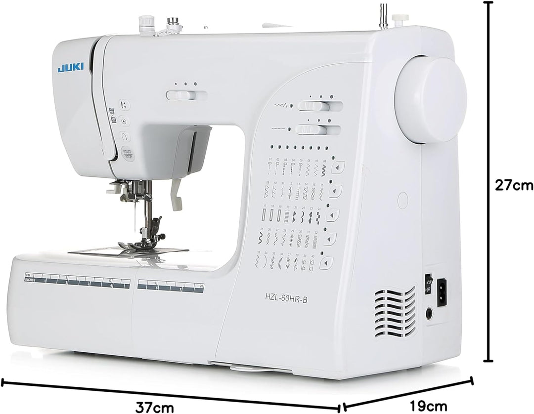 JUKI hzl-60hr-b Nähmaschine ELECTRONIQUE, Metall, weiss, 40 x 18,8 x 29 cm