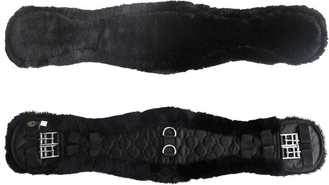 Lammwolle Konturgurt Sattelgurt, Kurzgurt Dressurgurt, aus Qualitäts Merino Lammwolle, spezielle ana