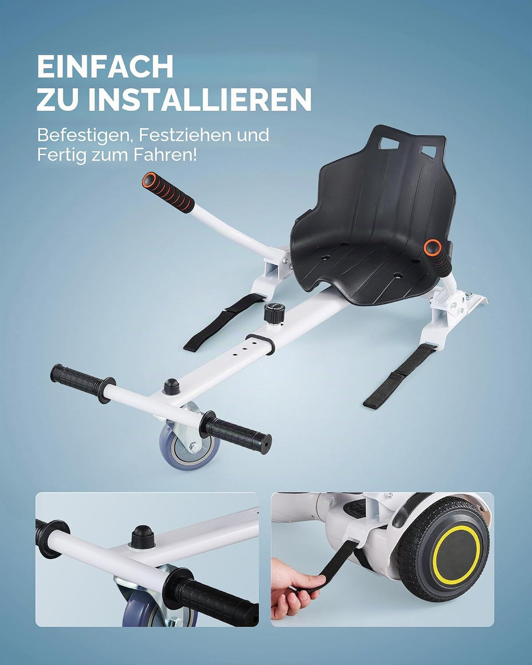 CO-Z Hoverboard Sitz Hoverkart Gokart Sitz für 6,5 Zoll 8,5 und 10 Zoll Hoverboards Sitzscooter Sitz