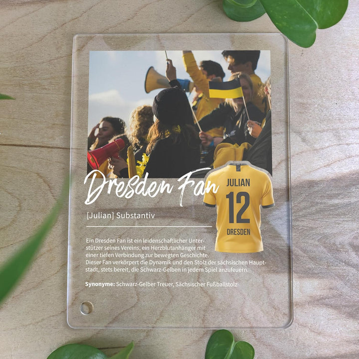 Dresden Geschenk personalisiert - Acryl Geschenk - Definition: Dresden Fan - Dresden Fanartikel, Dre