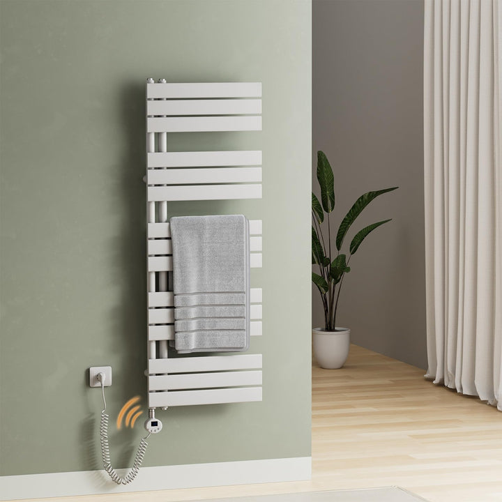 S'AFIELINA Smart WiFi Badheizkörper elektrisch 1320×500mm – Elektrischer Handtuchheizkörper mit Ther
