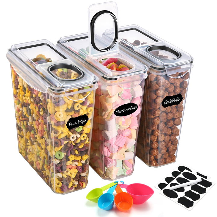 YASHE 3 Stücke Vorratsdosen Set 3.7L, Frischhaltedosen mit Deckel Luftdicht, Kunststoff BPA freie Kü