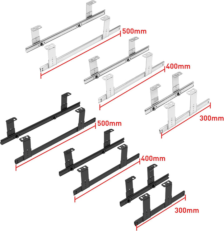 FIX&EASY Tastaturauszug Up&Down-XL, Tastaturablage 800X400mm anthrazit Dekor Auszugschienen mit Einr