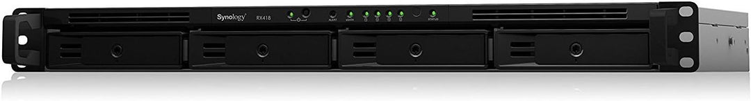 Synology RX418 Rack (1 U) schwarz Gehäuse Groove – Hüllen Groove (Festplatte, SSD, 48 TB, SATA, 2.5/