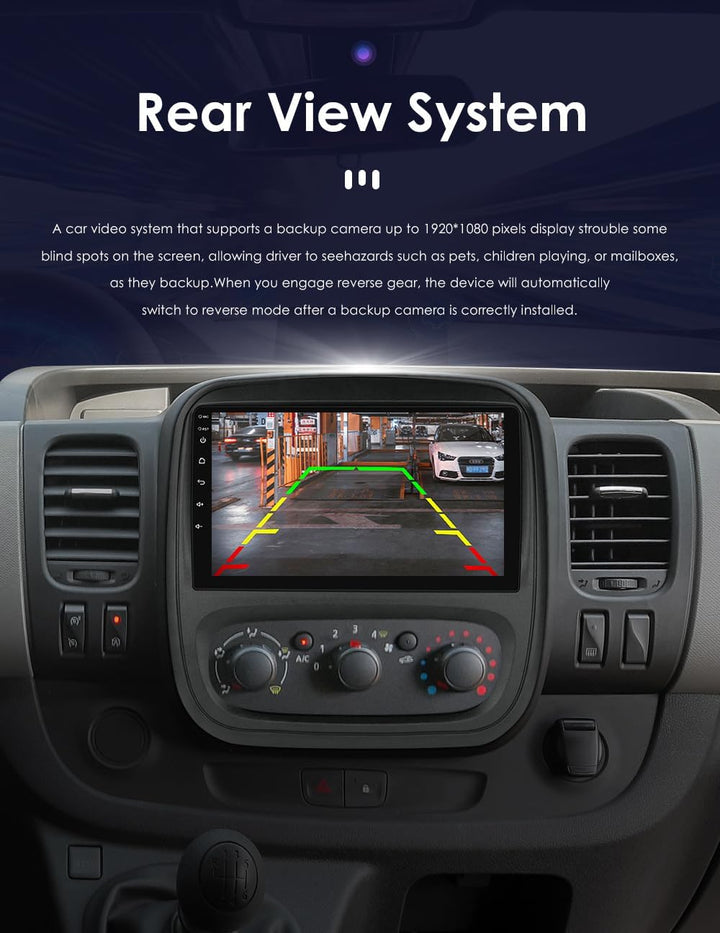 9 Zoll Carplay/Android Autoradio GPS Navigation+HD Nachtsicht Auto Rückfahrkamera, Ersatz für Vauxha