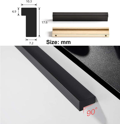 Qrity 20x Möbelgriffe Schwarz Lochabstand 96mm Türgriffe Küche Stangengriff Schrankgriffe Schubladen