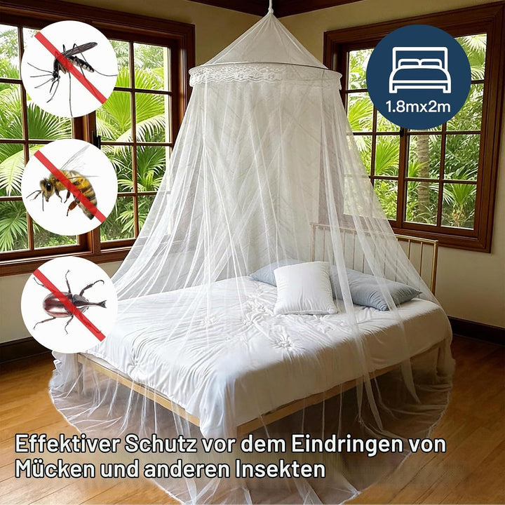 Moskitonetz Reise Mosquito Netz Bett 60 x 250 x 1100cm Feines Netz Mückennetz Bett mit Haken und Auf