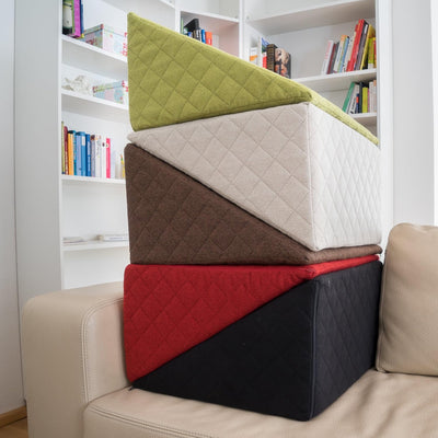 Sabeatex® Rückenkissen, Keilkissen für Couch und Sofa, Lesekissen für bequemes Sitzen. 5 Unifarben f