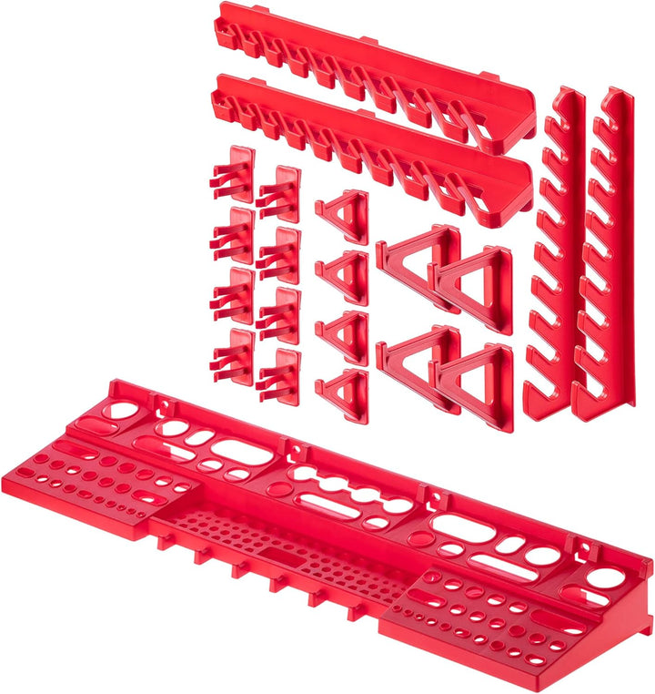 KADAX Werkstattwandregal, 58x78cm Lagersystem aus robustem Kunststoff, UV-Resistentes Werkstattregal