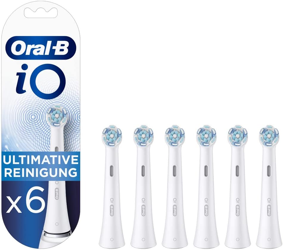 Oral-B iO Ultimative Reinigung Aufsteckbürsten für elektrische Zahnbürste, 6 Stück, ultimative Zahnr