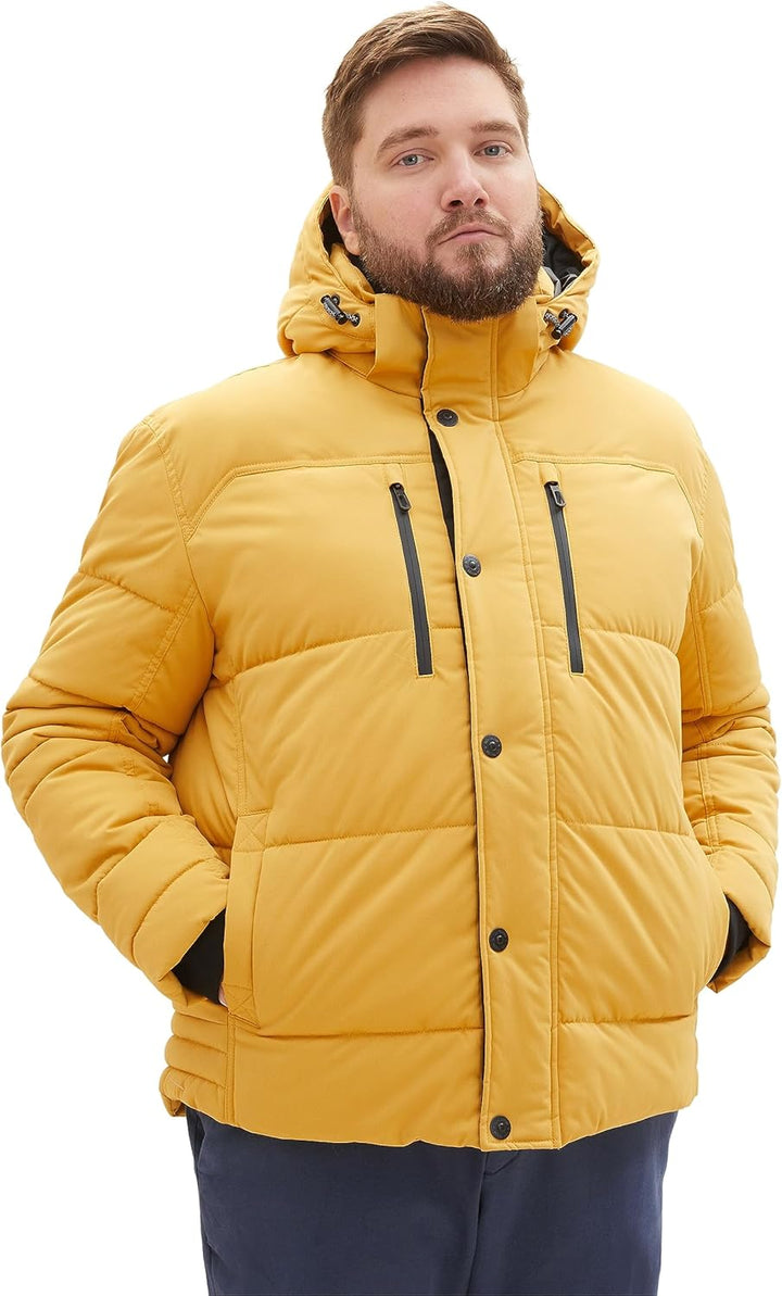TOM TAILOR Herren Winterjacke mit Abnehmbarer Kapuze 5XL 10533 - Golden Fall, 5XL 10533 - Golden Fal