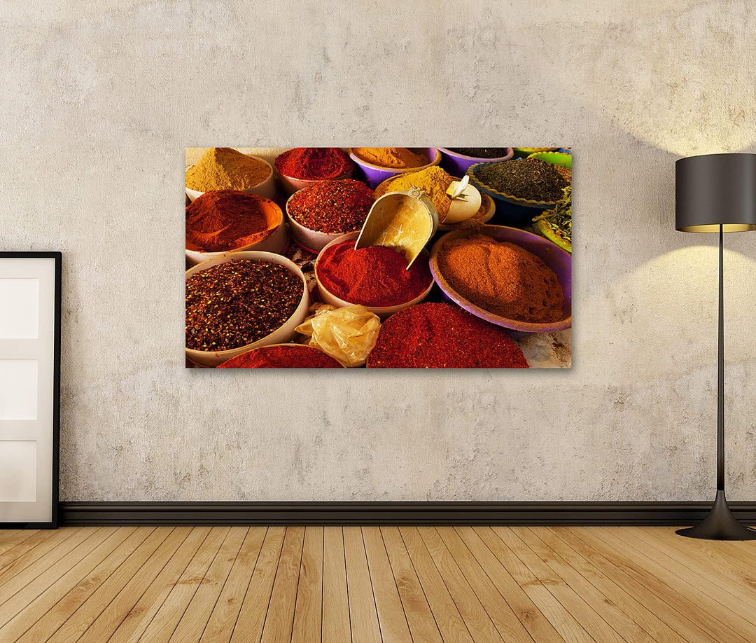 islandburner Bild auf Leinwand Orientalische Gewürzen In Schalen Bilder Wandbilder Poster Leinwand 1