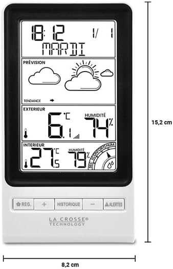 La Crosse Technology WS6819 Wetterstation Schwarz, Schwarz