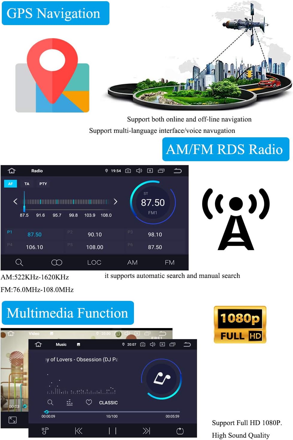 XISEDO für FIAT 500X 2014-2019 Autoradio In-Dash Car Radio 9" Android GPS Navigation Unterstützung d