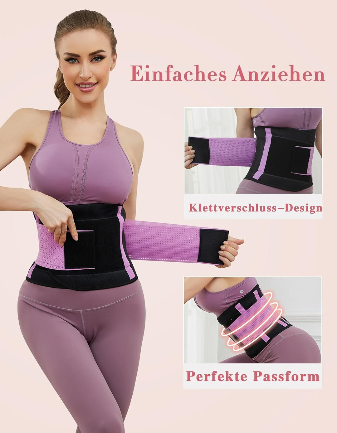 SIHOHAN Bauchweggürtel, Fitness Gürtel Verstellbarer, Taille Trimmer Gürtel Fitnessgürtel, Abnehmen