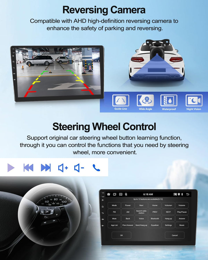 2G+64G CAMECHO Android 13 Autoradio mit Navi für Chrysler Aspen 300 300C 2004-2010,Doppel Din Radio