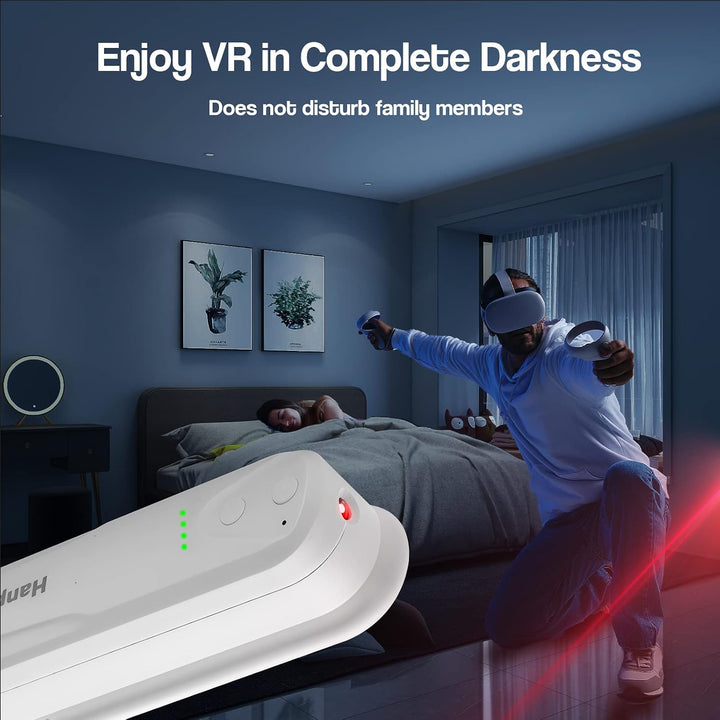 Hanpusen Quest 2 Zubehör Akku Pack mit Ir Licht, VR Infrarot Licht mit 5000mAh Powerbank für Meta Qu