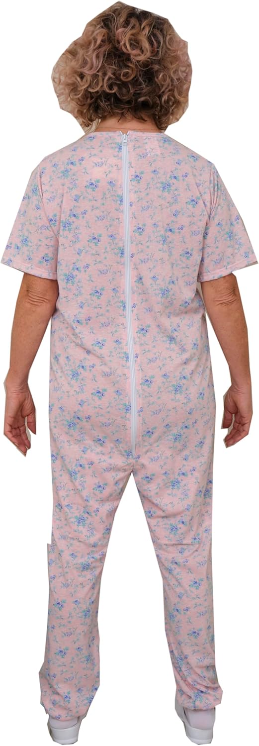 FERRUCCI COMFORT Schlafanzug für Gesundheit, Kurzarm, 1 Reissverschluss, hinten hinten, für den Somm