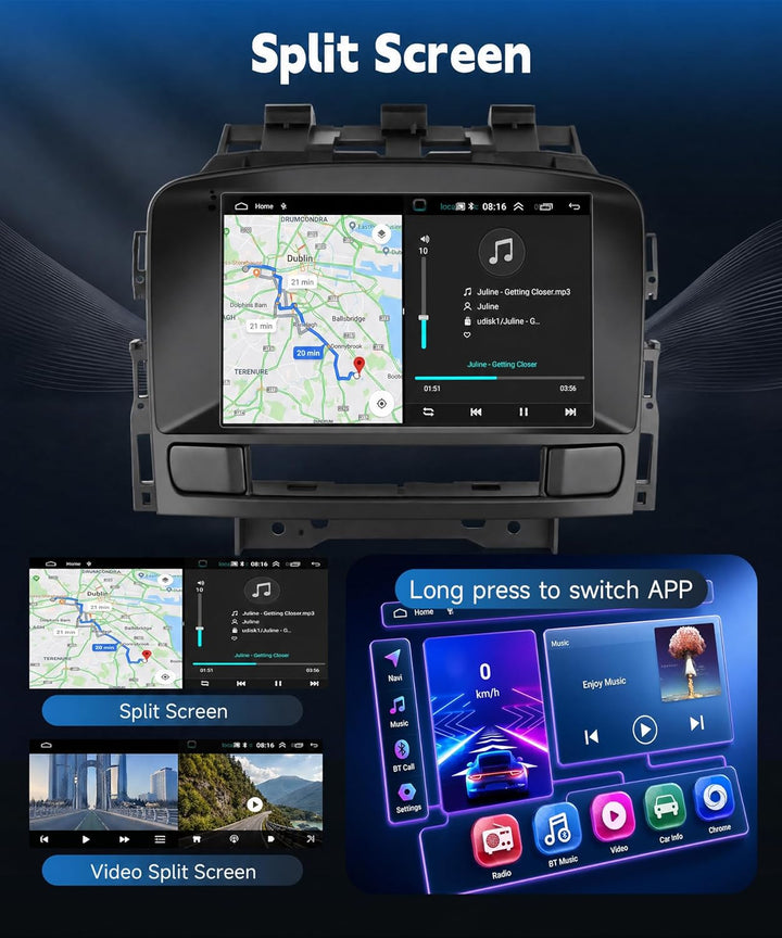 Rimoody 2G+64G Android Autoradio für Opel Astra J 2010 2011 2012 2013 2014 Wireless Carplay Android