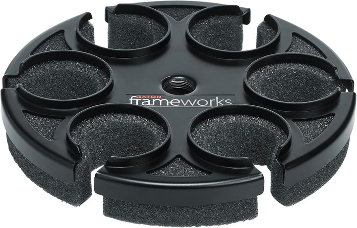 Gator Frameworks Mikrofonständer-Adapter für bis zu 6 Mikrofone, passend für kabelgebundene und kabe