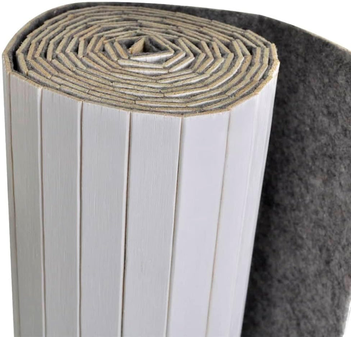 vidaXL Raumteiler Bambus Weiss 250x165cm Paravent Trennwand Spanische