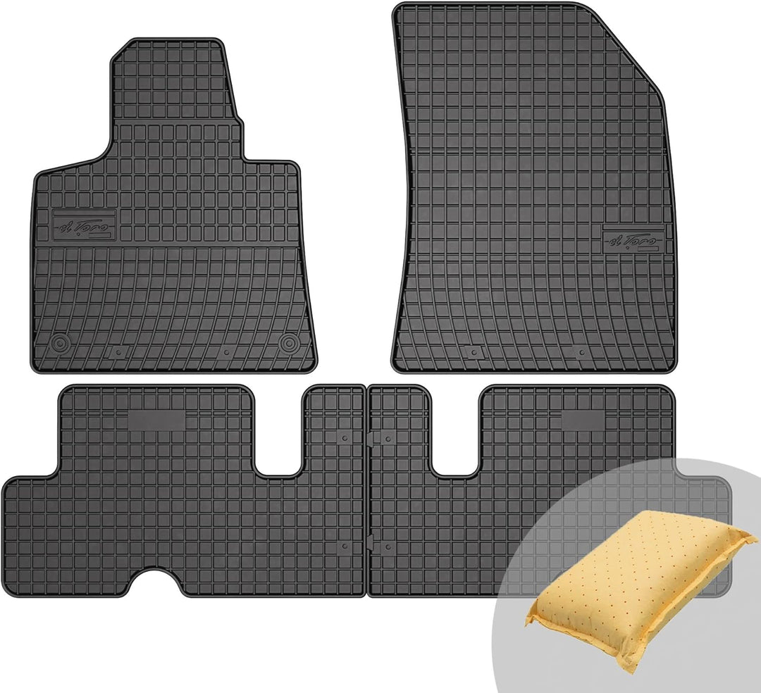 FROGUM El Toro Gummimatten Ganzjähriges-Set von Autofussmatte Auto Fussmatten für Citroën C4 Grand P
