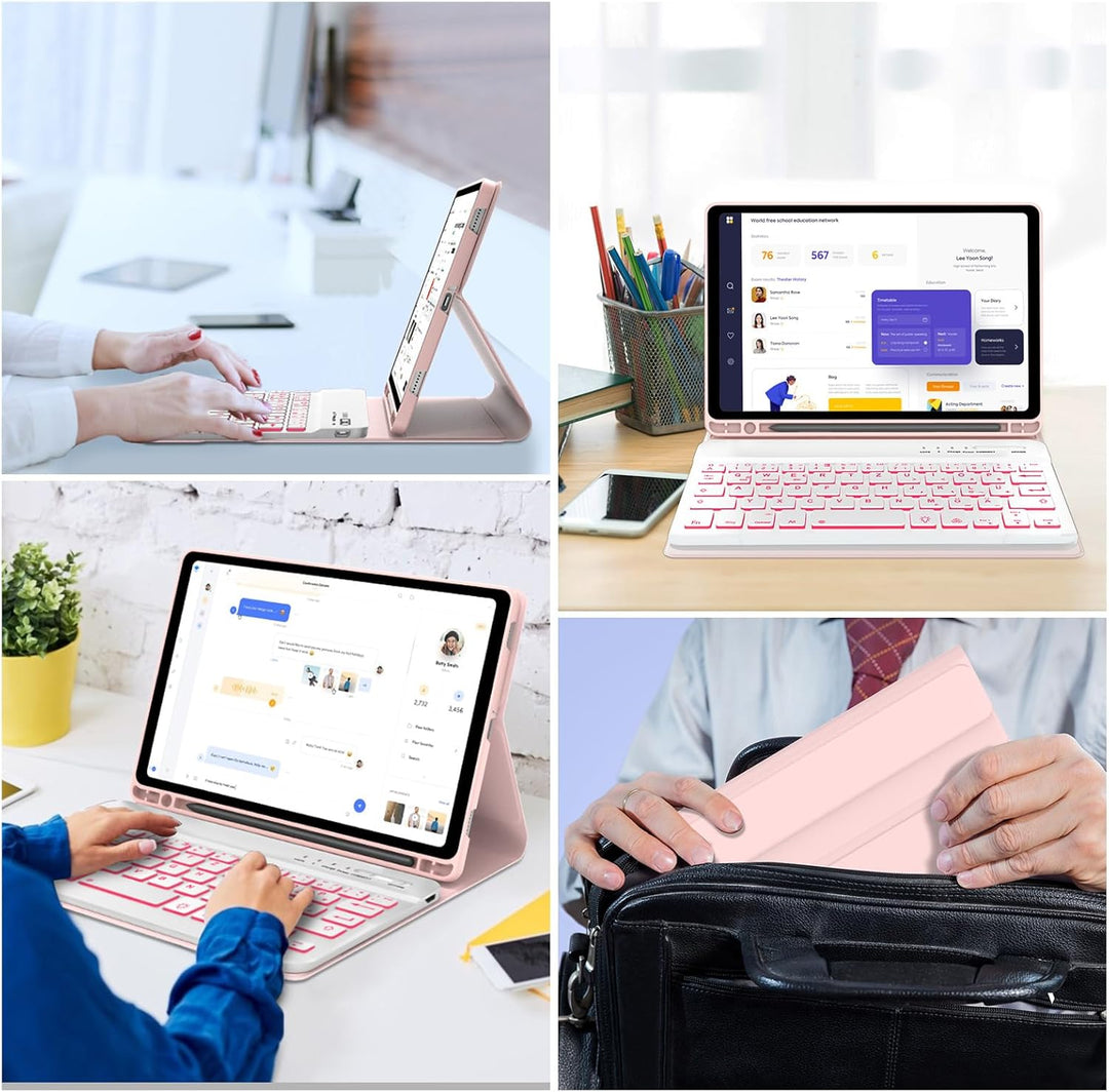 IVEOPPE Hülle mit Tastatur für Samsung Galaxy Tab A9 8.7", Tastatur für Samsung Tablet A9 2023, Magn