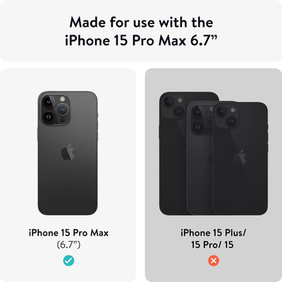Mous Hülle für iPhone 15 Pro Max MagSafe Kompatibel Case - Limitless 5.0 - Gesprenkelter schwarzer S