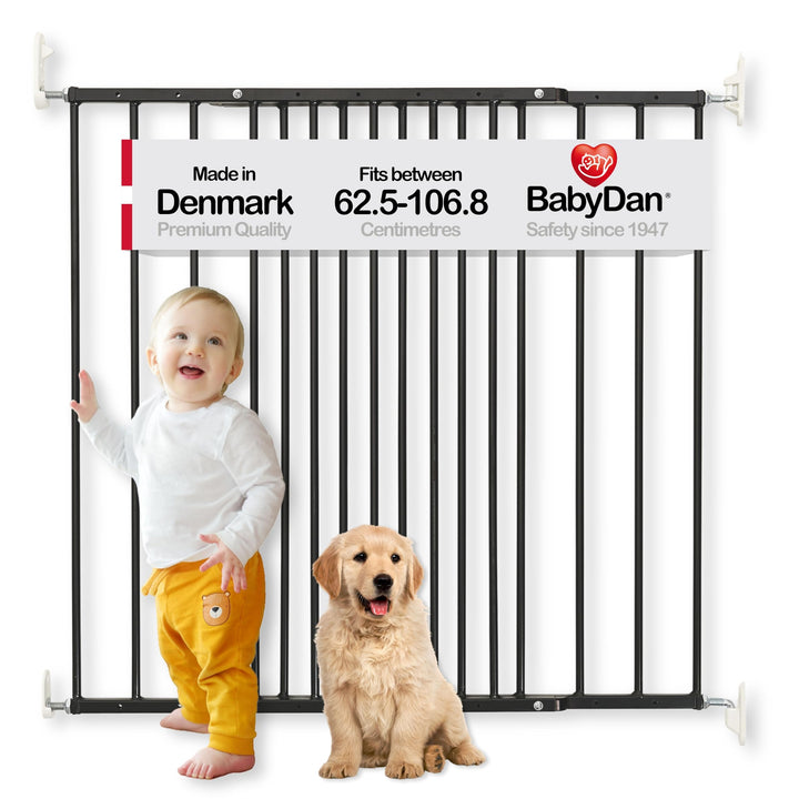 Baby Dan Multidan Metall Tür und Treppenschutzgitter, 62.5-106.8 cm,