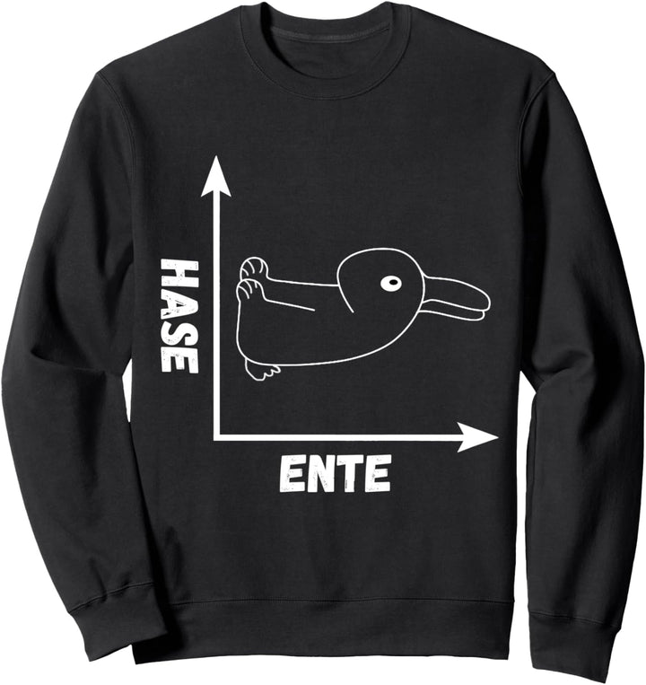 Wittgenstein Ente Hase Kaninchen Logik Optische Täuschung Sweatshirt