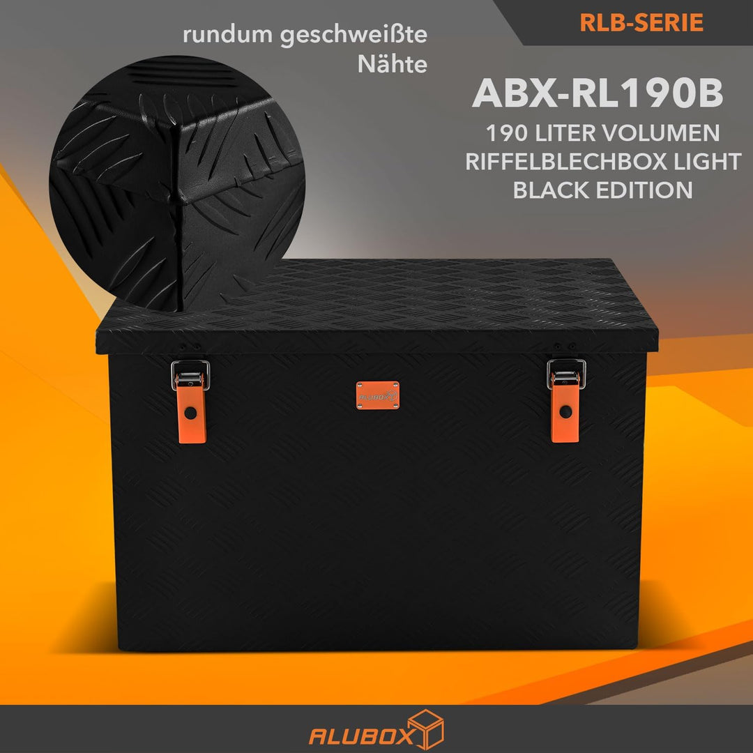 alubox Werkzeugkiste Riffelblech ABX-RL190B Aluminium 1,5mm Werkzeugkiste leicht und robust 190 Lite