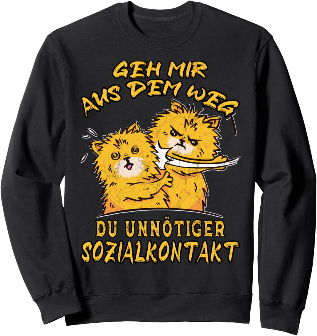 Geh Mir Aus Dem Weg Du Unnötiger Sozialkontakt Anime Sweatshirt