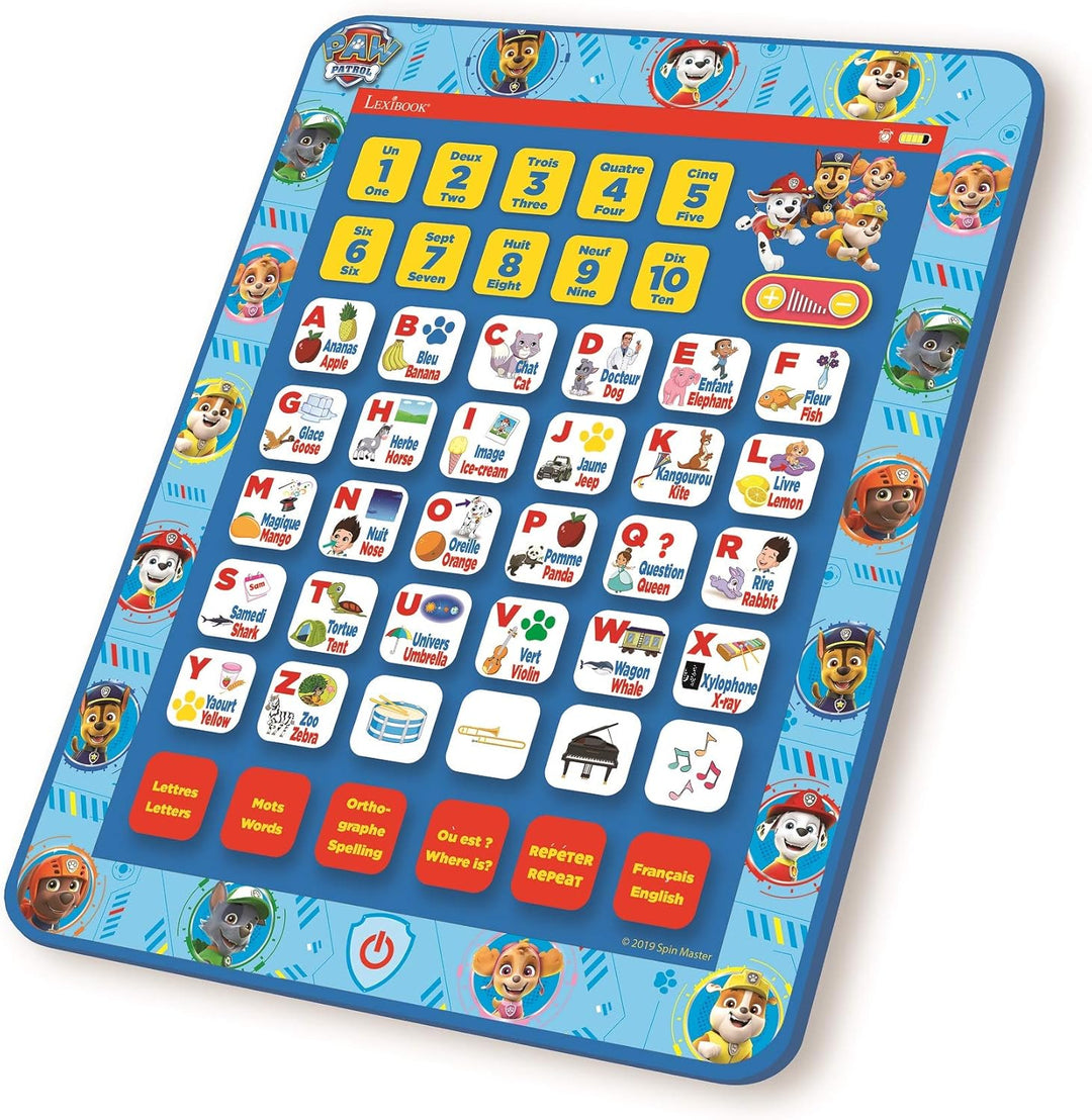 Lexibook JCPAD002PAi17 Psiego Patrolu Edukacyjny dwujęzyczny interaktywny Tablet, języki angielski/P