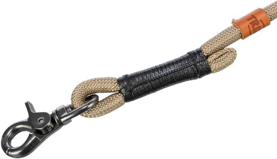 TRIXIE Hundeleine BE NORDIC V-Leine S–M, 2,00 m ø 8 mm in sand/schwarz - verstellbare Hundeleine mit