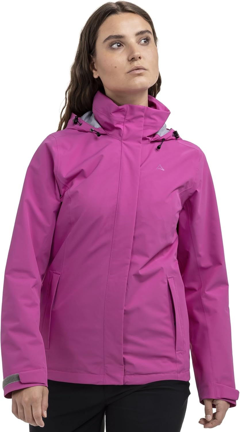 Schöffel Damen Jacket Gmund L, wind- und wasserdichte Regenjacke, atmungsaktive Outdoor Jacke, Wande