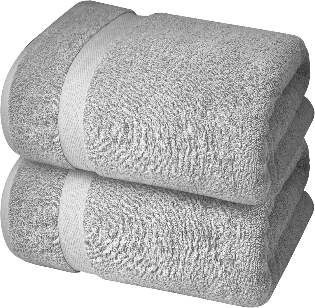 Infinitee Xclusives Extra grosse Badetücher – 2er-Set | 90 x 180 cm | 600 g/m² | 100% ringgesponnene