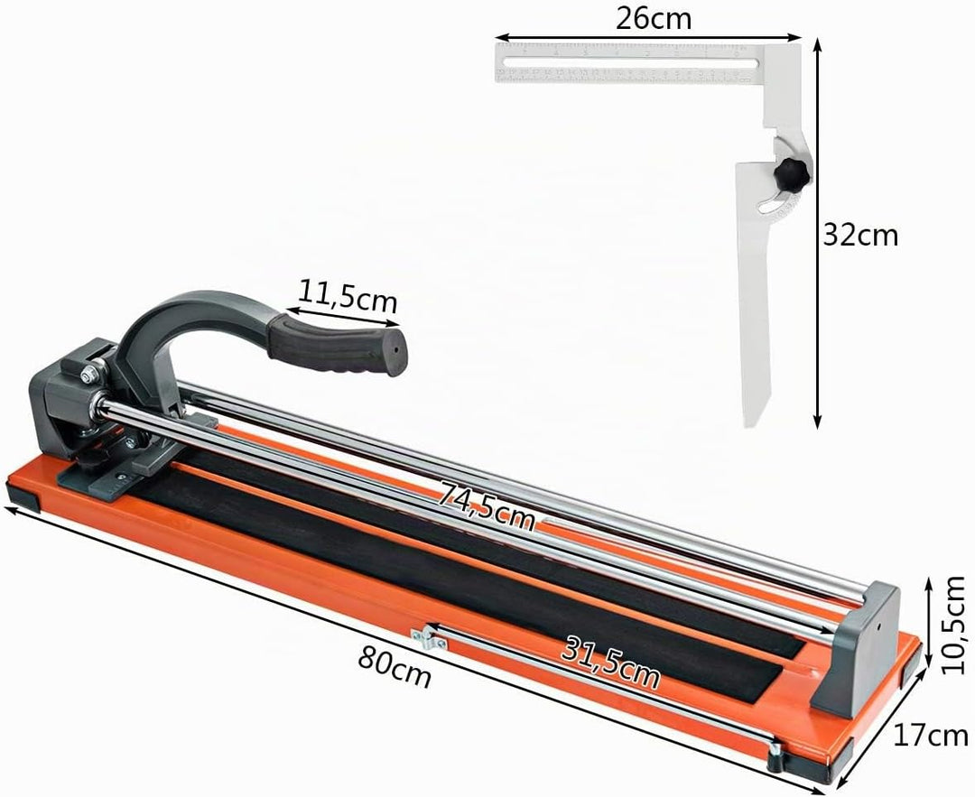 COSTWAY Fliesenschneider Manuell, Handfliesenschneider / 5mm-12mm Schnittstärke / 1000mm Schnittläng
