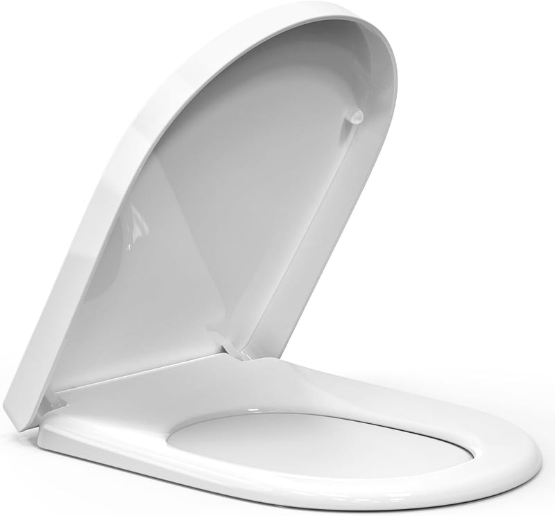 Pipishell Toilettendeckel, WC Sitz mit Absenkautomatik, Premium Klodeckel D-Form aus Duroplast, Klob